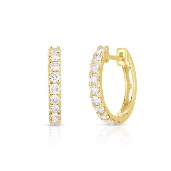 Tipo de joyería OREJOS 18K Revestido de oro CZ Sleeper Hoop para mujeres 925 de plata esterlina