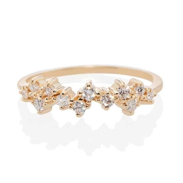 925 de plata esterlina joyería de punta de ajuste mini claros CZ anillos de banda para mujeres