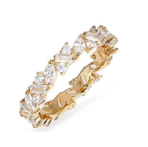 Anillo de la eternidad de zirconia de corte cúbico brasileño perfecto regalo para cualquier ocasión
