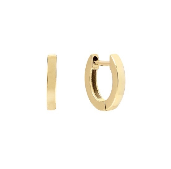 Minimalista y de moda con abrazos 925 de plata esterlina, aretes unisex con dorado de 18K