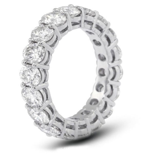 925 plata esterlina 4mm CZ Eternity Band Anillo Eco-amigable Sí Revestimiento Oro rosa