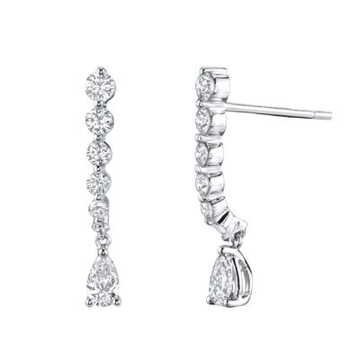 925 de plata esterlina Perla blanca gota cúbico de zircón aretes para las necesidades del cliente