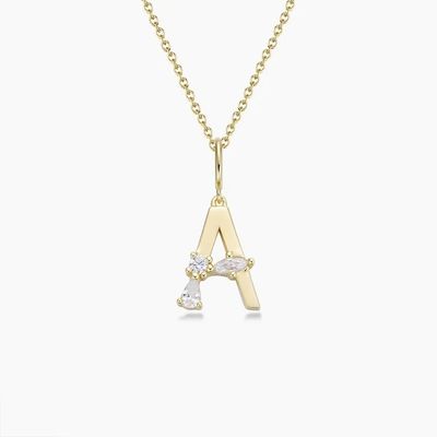 Pendientes de cartas CZ de plata esterlina 925 en oro placado de 18K simplemente para joyas de moda