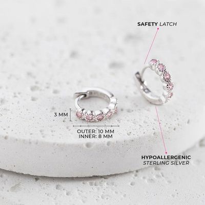 Hermosas joyas finas 925 plata de oro rosa flor piedra preciosa chicas aros de orejas