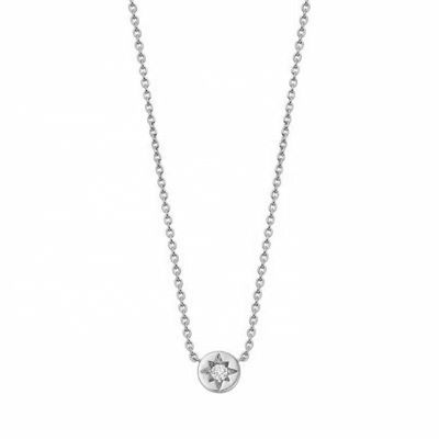 Collar de colgante de disco de diamante para el uso diario