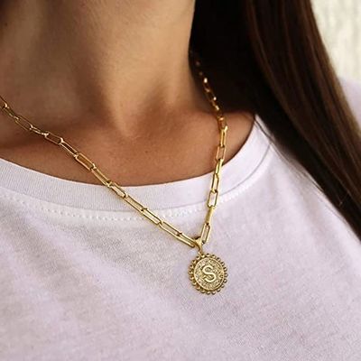 Collar apilable con colgante doble de plata de ley 925 hecho a mano con entrega en 30 días