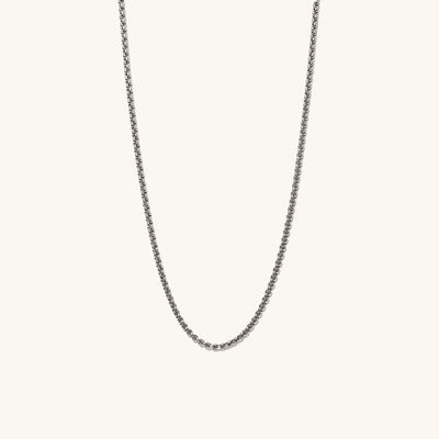 Cadena de collar con caja redonda chapada en oro de 18K hecha a mano con envío rápido y logotipo personalizable