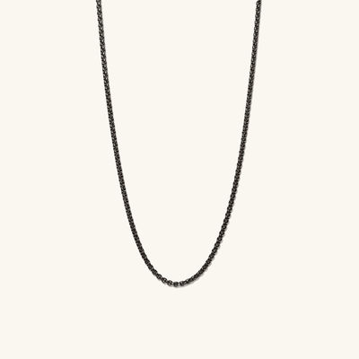 Cadena de collar con caja redonda chapada en oro de 18K hecha a mano con envío rápido y logotipo personalizable