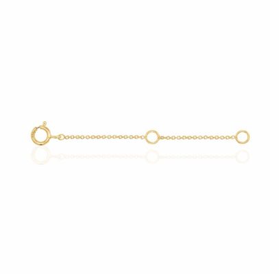 Pintado de oro 925 de plata esterlina brazalete y collar cadena extensor para el aniversario