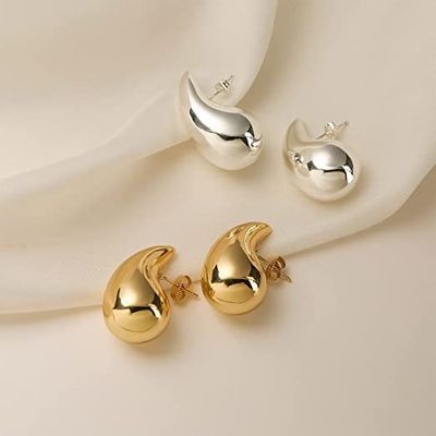 Logotipo personalizado 18K Oro Revestido Teardrop Oculto Auricular para Niñas Fiesta de Joyería