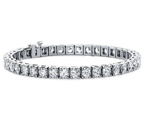 925 Plata Esterlina Oro Revestido 3 mm Moissanita Diamante Tenis Brazalete Piedra Opción de color