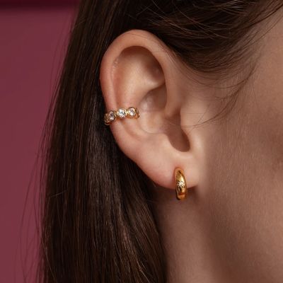 Tipo de certificado Evaluación por un tercero 925 Plata Esterlina Estrella del Norte Aretes de medio gancho