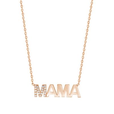 Engagement 2022 Unico MAMA 18K Oro mayorista Días de la Madre Regalos 925 Collar de Plata Esterlina Joyería