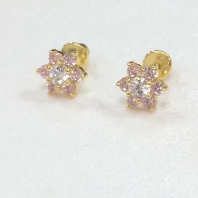 Flore Ametista CZ Piedra de nacimiento Niñas 925 de plata esterlina