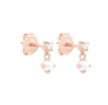 Madre de las perlas blancas 925 Sterling Silver Drop Los aretes hechos a mano para mujeres para niñas