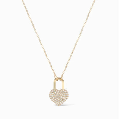 Moderno dorado 925 plata esterlina con collar de corazón con encanto collar de collar