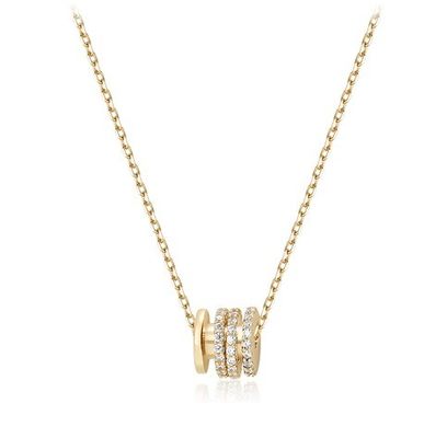 Collar de circulo de oro de 18K para mujeres