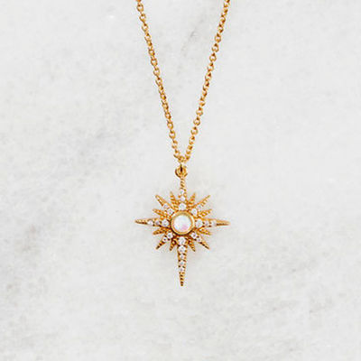 Collar con collar de plata de 925 Starburst