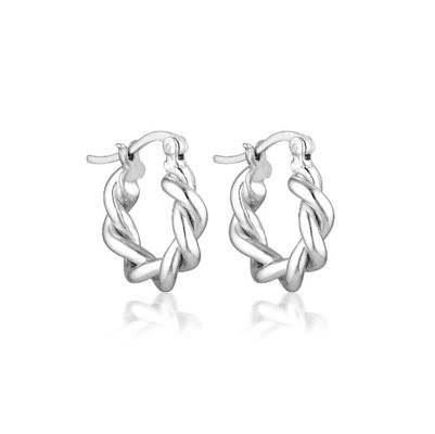 15 mm Torcido Chunky Hoop hueco Los aretes de la moda de la mujer Joyería