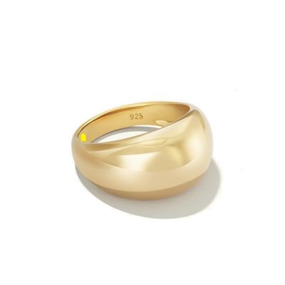 El diseño audaz del anillo de cúpula de plata esterlina 925