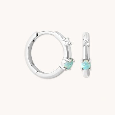 Mistic 18K Oro Revestido Opal Culos 925 Plata Esterlina Más recientes Huggies Ahorros de moda