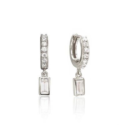 Los pendientes de oro 925 de plata para el aniversario, el compromiso.