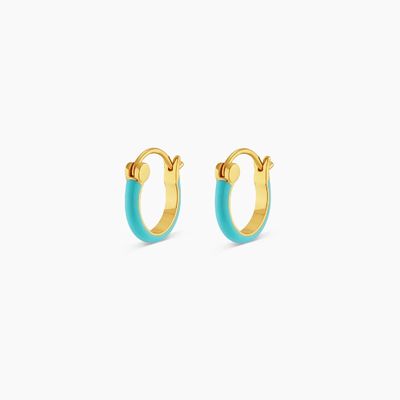 Orecillos de gancho de plata de color 925 de plata esterlina 18K de oro