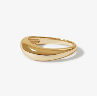 US5-US10 925 Anillos apilables de plata esterlina 18K Revestidos de oro