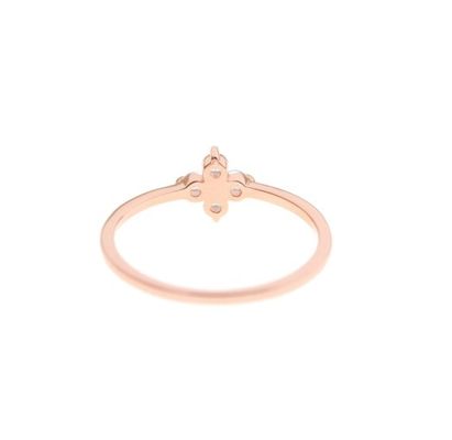 Elegante oro de 18 caratos Vermeil Cuatro piedras preciosas de topacio Flor 925 anillos de plata esterlina
