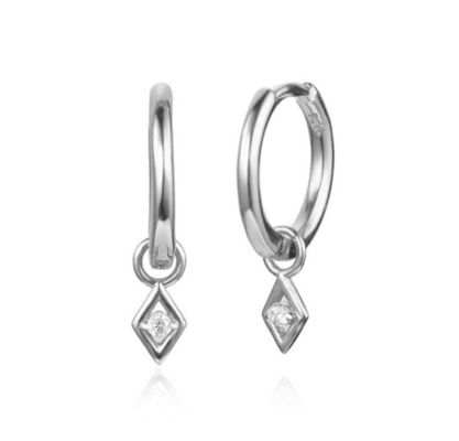 Opción Color de piedra de moda 18k Oro real Revestido de gancho Dangle Ahorro en 925 plata esterlina