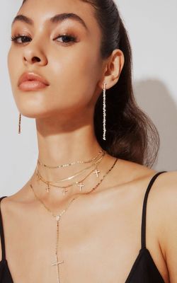 Joyería personalizada Otros aretes Tipo Largo Placado de Plata Aretes con Marqués CZ Piedra