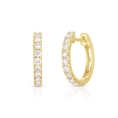 Tipo de joyería OREJOS 18K Revestido de oro CZ Sleeper Hoop para mujeres 925 de plata esterlina