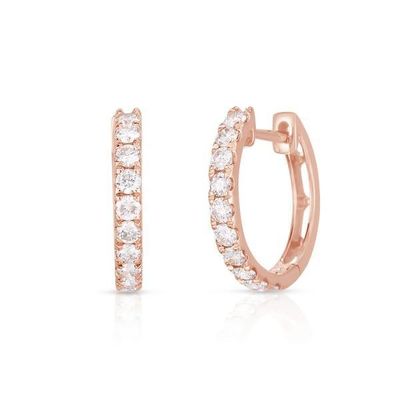 Tipo de joyería OREJOS 18K Revestido de oro CZ Sleeper Hoop para mujeres 925 de plata esterlina