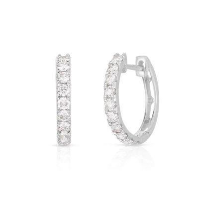 Tipo de joyería OREJOS 18K Revestido de oro CZ Sleeper Hoop para mujeres 925 de plata esterlina