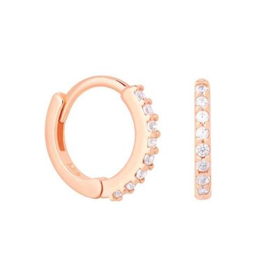 ODM 925 de plata esterlina aros de orejas Medios con pequeño oro 18K Vermeil Revestimiento