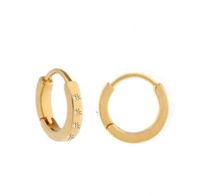 Orescos con estilo 14K Oro Vermeil Estrella Conjunto de Diamante Abrazar Culos para el estilo sin esfuerzo