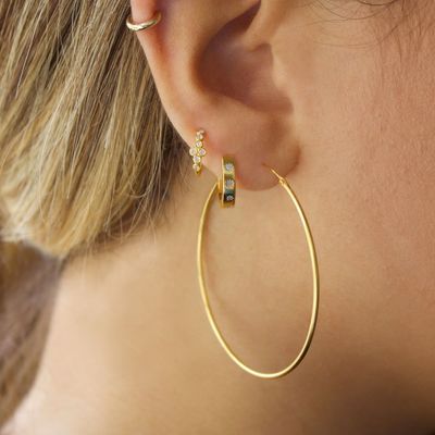 Orescos con estilo 14K Oro Vermeil Estrella Conjunto de Diamante Abrazar Culos para el estilo sin esfuerzo