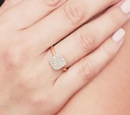 2024 Anillos Brasileño Pave Blanco CZ Anillo de plata para joyería fina Accesorios de moda