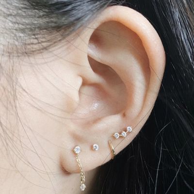 OEM Constella Stud Rincones 925 18k Oro Blanco Rincones de Stud