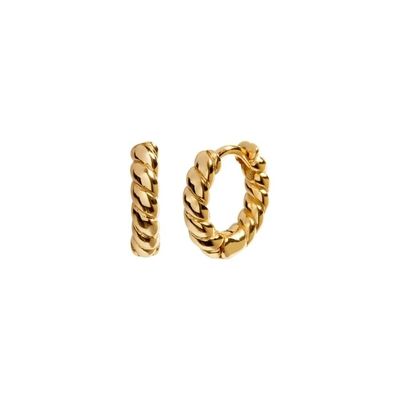 18K Oro Declaración de los aretes del aro Declaración 925 de los aretes de plata esterlina