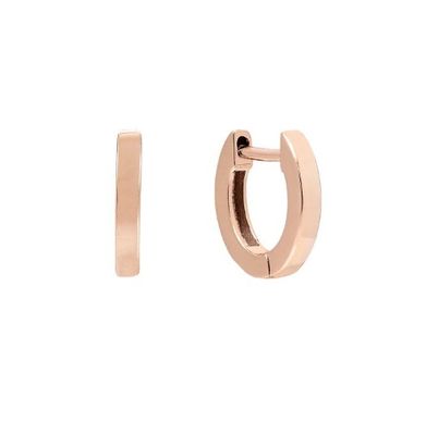 Minimalista y de moda con abrazos 925 de plata esterlina, aretes unisex con dorado de 18K