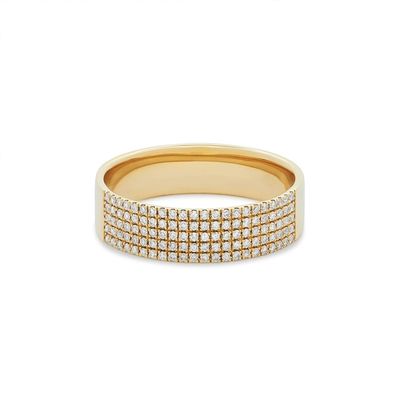 Micron Pave CZ 18K anillos de piedra preciosa dorada cigarrillo 925 plata esterlina