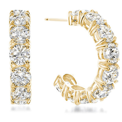 Grandes aretes de diamantes blancos CZ para la ocasión del aniversario en plata esterlina 925