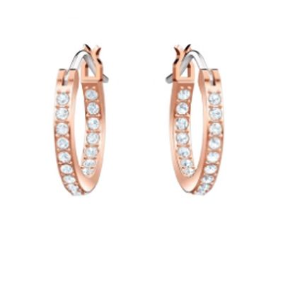 Orecillos elegantes Azul Blanco Cz 925 Plata Esterlina Orecillos Dangle Hoop para Mujeres