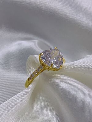 Tecnología de inserción de micro inserción Corte de corazón CZ Piedra 925 Anillos de compromiso de plata esterlina
