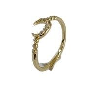 Anillo de luna de plata fina de 925 con oro de 14k 18k 24k de Brasil 2022