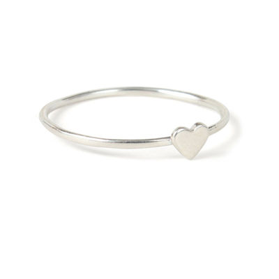 Anillo de corazón de diseño sencillo real 925 plata 18K dorada sin manchas