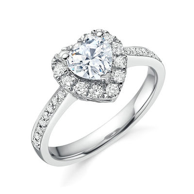 En bronce de forma de corazón creativo claro CZ 925 plata esterlina Eternidad anillos de banda para mujeres joyería
