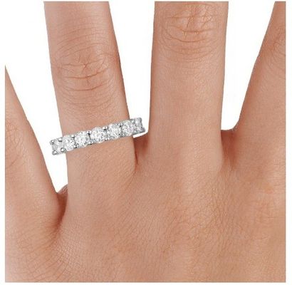 925 Plata Esterlina Anillos de Eternidad Anillos Revestidos con Rodio Anillos Hechos a Mano Joyería Técnica