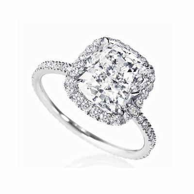 Europa y América Tendencia Anillo de compromiso de plata esterlina Con plateado